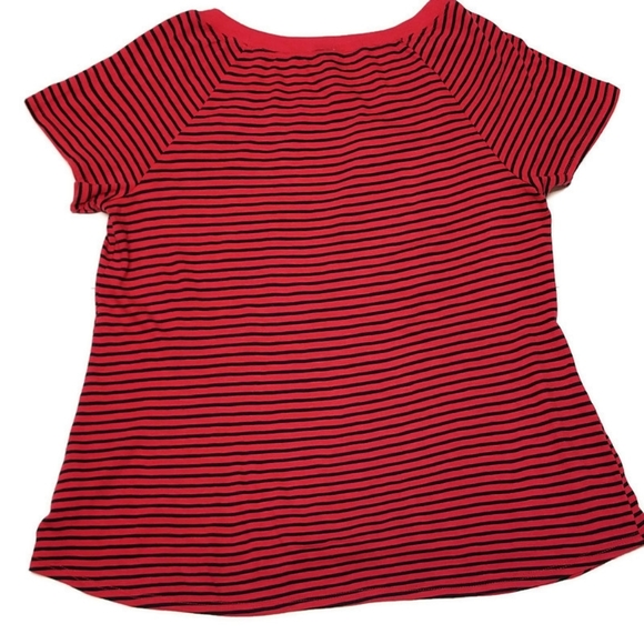 Anthropologie Red and Blue Striped Shirt - Picture 2 of 7